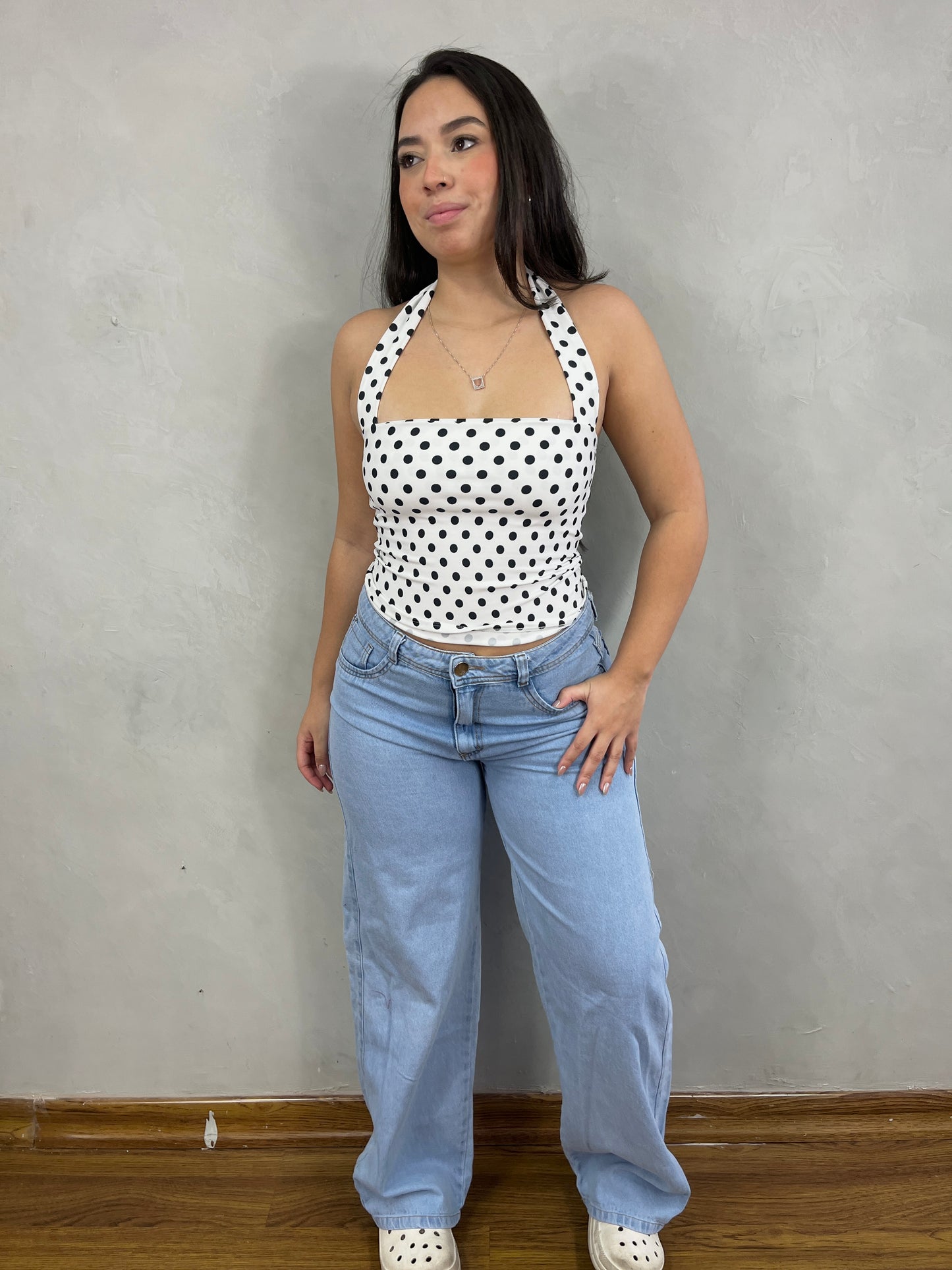 Calça Wide leg jeans Bali