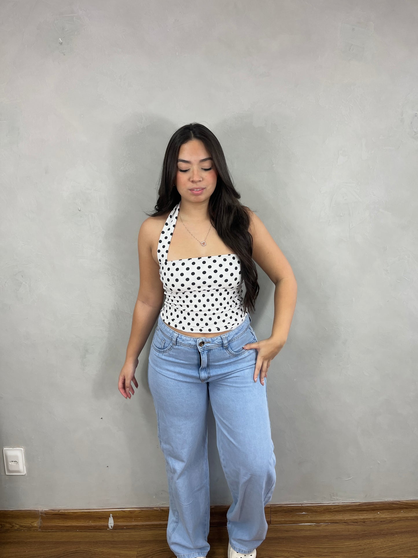 Calça Wide leg jeans Bali