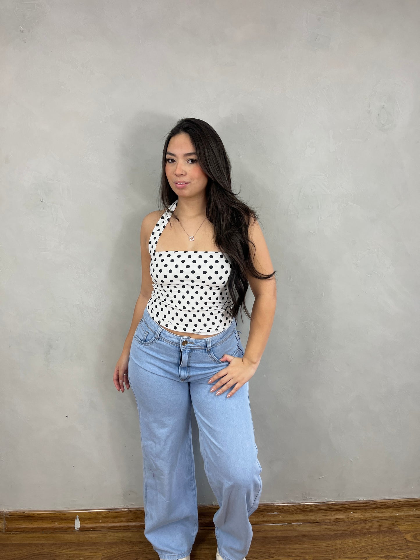 Calça Wide leg jeans Bali