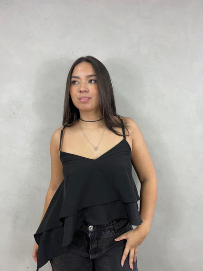 Cropped bata babados Rússia