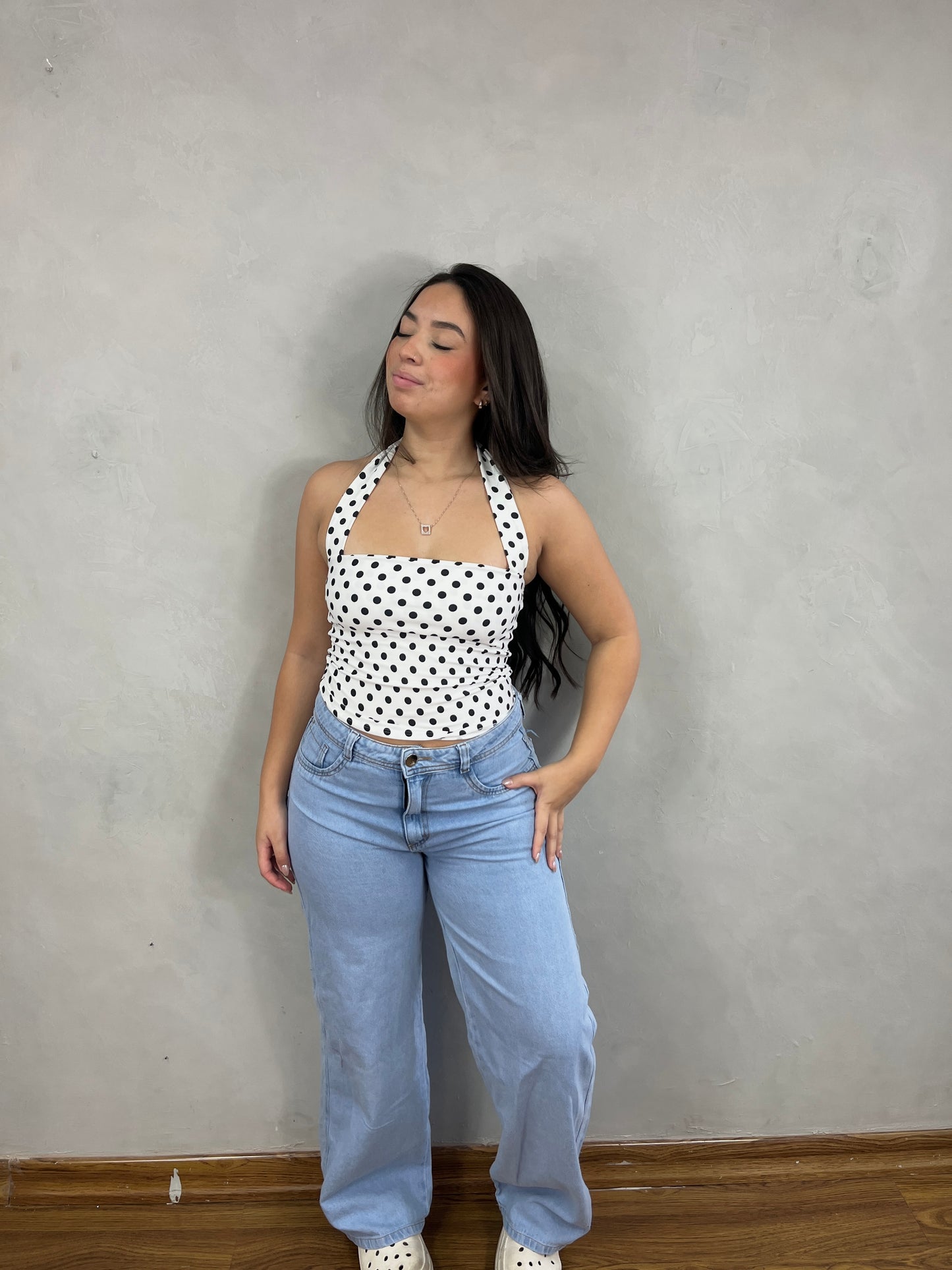 Calça Wide leg jeans Bali