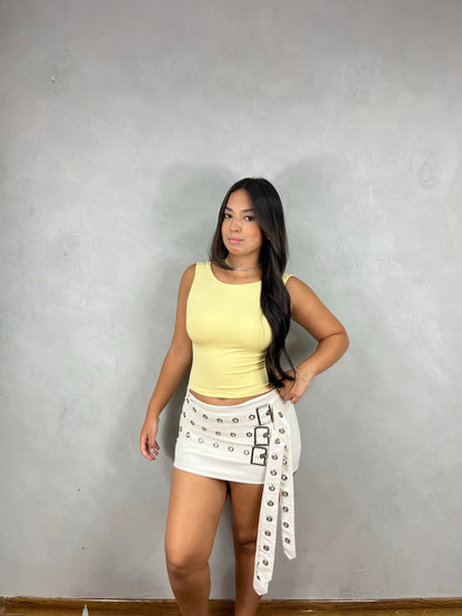 Shorts saia Couro Albânia