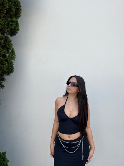 Cropped com decote Marrocos